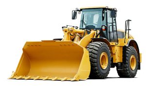 Heavy construction machine in mint condition - isolated on white with soft shadow + clipping path