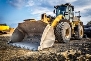 Earth mover in a new highway construction S3, Poland